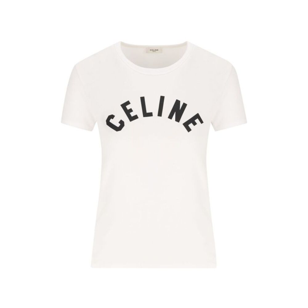 Celine Women Logo Cotton T-Shirt
